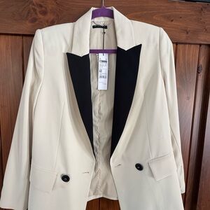 Sisley Cream and Black Blazer